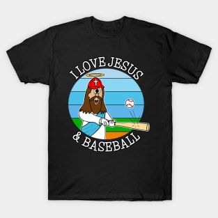 I Love Jesus and Baseball T-Shirt